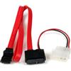 StarTech.com SLSATAF20 Cavo Adattatore Slimline SATA a SATA E, Alimentazione LP4, 50 cm, Rosso
