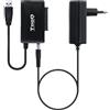 Blendend Adattatore USB 3.0 a SATA per collegare dischi rigidi da 2,5 e 3,5. Include cavo USB-A e alimentatore per garantire un trasferimento rapido ed efficiente dei dati. Ideale per backup e migrazione