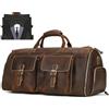newsbirds Borsa da Viaggio Uomo Pelle Vera, Borsa Porta Abiti in Pelle Borsa per abiti Porta Abiti per Viaggio Borse di Copertura Vestiti, Borsa per Weekend, Borse da Palestra per Uomo, 2203 marrone