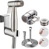xocome Bidet Portatile Kit - Spruzzatore per WC con doppia modalità, Doccetta in Acciaio Inossidabile, con Deviatore 2 Vie, Tubo 1,5m e Supporto