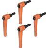 QUARKZMAN 4pz Regolabile Serraggio Leva Maniglie M6 x 16mm Maschio Filettatura Bullone Manopole Girevole Vite blockggio Rapido Rilascio Cricchetto Pulsante Maniglia, Arancione