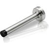 TOKPLNU Fermaporta lunghi 15,6 cm per battiscopa, in acciaio inox, resistente, da parete, con tappo in gomma per smorzamento del suono, cromato e argento