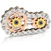 Clnyrwcb Giocattoli di metallo Fidget, Catena di bicicletta Fidget Toy con 2 ingranaggi, Anxiety Relief dito giocattoli Gadget per adulti