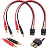 YIXISI 2 Pezzi Compatibile con TRX a 4.0 Spina a Banana RC Carica Batteria Cavo, Compatibile con TRX Connettore a 4.0mm Spina a Banana con Cavo in Silicone 30cm 14AWG, per Lipo Batteria