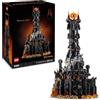 LEGO Icons Il Signore degli Anelli: Barad-dûr, Modellino da Costruire della Fortezza e Torre di Sauron con Funzioni e Personaggi come Frodo, Sam e Gollum, Idea Regalo Uomo, Donna e Fan Adulti 10333