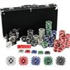 Kyto Set da poker da 300 pezzi, ideale per Texas Hold Em, con custodia, fiches da poker e carte da poker, perfetto per professionisti, principianti e tavoli da poker da torneo