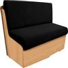 SYLC 2 Pezzi Copricuscini Per Tavolo Da Pranzo for Camper Jacquard, Fodere Per Cuscini Per Dinette Per RV Auto Panchina Coprisedia for Divano (Black,Set of 1)