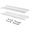 API Scolapiatti Griglia Vaschetta Raccogligoccie per Pensili Cucina Acciaio cromo (Griglie + Staffe 86 cm)