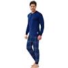 Enrico Coveri Pigiama Uomo Invernale + Calza Omaggio - Pigiama Uomo Invernale Cotone Caldo - Pigiama Uomo Invernale Caldo Anche in Taglie Forti (2097 Denim, 5XL)