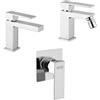 Jacuzzi Set miscelatori Jacuzzi Rubinetteria lavabo bidet e doccia incasso serie Twinkle