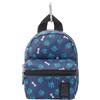 TOTTO - Zaino Mini Dog Treats, Modello Gary, Porta Sacco per Escrementi Cani, 9,5 x 13 x 5,5 cm, 2 Tasche con Cerniera, Moschettone per Appendere, Facile da Pulire, Stampa Ossa Blu e Verde