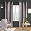 Catherine Lansfield Ideal Textiles - Tende con occhielli, in velluto, 228 x 228 cm, colore: Grigio argento