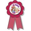 Generico Spilletta Personalizzata per bambina regalo promozione scuola primaria elementare, su coccarda in cartoncino, con tratti personalizzati nome e classe fine anno scolastico