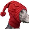 Sionhiuo Cappello lavorato a maglia per cani con paraorecchie, caldo cappello invernale per cani, comodo cappuccio con paraorecchie, protezione per collo e testa per cani di taglia piccola, media e