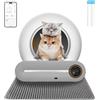 GESEILAY Lettiera Automatica per Gatti 65L Lettiera Gatto Autopulente Elettrica Sabbiera Gatto per 1-8KG Gatti (Type A)