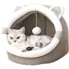 Angelluck Staccabile Orecchie Di Gatto Casa Letto Caldo Per Gatti Pet Gattino Habitat Cuscino Quattro Stagioni Pet Morbido Nido Forniture Per Cani Mezzo Recinto Letto Gatto