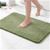 MIULEE 1 Pezzo Tappeto in Microfibra 4 CM Lungo Anti-scivolo Assorbimento dell'acqua Morbido Tappetino da Bagno per Porte d'ingresso Corridoio Doccia Soggiorno 50X80 CM Verde oliva