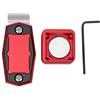 Otufan Custodia per Gesso da Biliardo in Alluminio, Gesso per Stecca da Biliardo a Quattro Colori con Attrazione Magnetica Mini Gesso da Biliardo Portatile con Clip di Fissaggio per Gli(Rosso)
