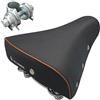 BOOSDEN Sella Bici Comoda e Morbida, Vintage in Memory Foam, Sellino Bicicletta Traspirante Ergonomico per City Bike, Nero