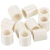 PATIKIL 12x13mm Biliardo Stecca Ghiere, 10pz Biliardo Stecca Ghiere Scivolo Snooker Biliardo Stecca Punte Sostituzione Accessori, Bianco