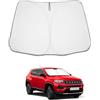 BIBIBO Copertura Parabrezza Auto Compatibile con Jeep Compass 2017-2025, Parasole Anteriore Pieghevole con Protezione Anti-UV