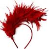 ISAKEN Fascia per Capelli con Piume Anni 20 - Cerchietti Donna, Fascinator Cerimonia, Copricapo per Matrimoni e Tea Party