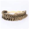 Bobiya Fascia elastica ampia con capelli sintetici, 2 fili, disordinati, intrecciati, classica, spessa, elastica, biondo cenere scuro