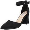 QUEEN HELENA Scarpe Eleganti con Tacco Medio Cinturino alla Caviglia Sandali a Punta Chiusa Decolte Slingback Donna ZM9202 (Nero, 41)