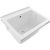 Inbagno Vasca Lavatoio Incasso in Ceramica 60 x 50 Bianco Lucido Ideale per Top o Mobile