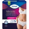 Tena Silhouette Vita Bassa Protezione Totale Plus Bianca Taglia L 10 Pezzi