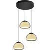 HELL Luxxo lampada a sospensione LED, rotonda, 3 luci con telecomando, 20637/3-06, Luxxo [Lampade per Interni > Lampade a Sospensione]