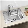 Blanco Dinas lavello da cucina, 525123, 45 S Mini Dinas acciaio inox satinato lucido [Lavelli da Cucina > per Base Sottolavello a partire da 45 cm]