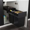 Blanco Botton II sistema separazione rifiuti, per mobile da 30 cm, 526376, 30/2 Botton II nero/antracite [Portarifiuti > Portarifiuti]