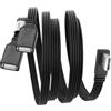 YACSEJAO Cavo splitter USB a 90 gradi, adattatore USB 2.0 A maschio a doppia femmina, cavo di prolunga dati piatto a Y, doppio hub di alimentazione USB per ricarica/trasferimento dati (0,5 m) (angolo