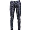 Idopy Pantaloni Casual da Uomo in Pelle Sintetica Nera con Pantaloni Hip-Hop (Nero, 31(Vita 79 CM))