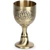 HERCHR 30ml/1oz Mini Calice da Vino in Bronzo Goffrato, Calice da Vino Rosso in Metallo Artigianato Artistico con Decorazioni Floreali incise a Mano, vintage in Rame fiore in rilievo coppe comunione