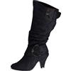 NOAGENJT stivali invernali donna stivali cowboy donna cuoio stivali moto donna tacco stivali donna estivi bassi bianco nero zip stivali ciabatte donna estive infradito sandali antinfortunistica c-Nero 39