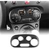 KUNGKIC Per Fiat 500 2008-2023 Abarth 595 2012-2023 Car Central Control AC Panel Pannello di controllo rigido in fibra di carbonio Sticker decorativi accessori interni regalo, nero, stile B
