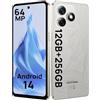 Ulefone Note 18 Pro Smartphone, 12GB+256GB/SD-2TB Android 14, 6.78 HD+, Fotocamera 64MP+50MP+32MP Cellulare 5450mAh Batteria, Ricarica rapida da 18W 4G Dual SIM Telefono NFC/GPS/OTG/Grigio