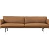 Muuto - Divano 3 posti o più Outline - Marrone - Schiuma ad alta densità - Designer Anderssen & Voll