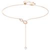 Swarovski Collana a Y Swarovski Infinity, Infinito, Bianco, Placcato color oro rosa