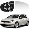 JinsenTGG Vetro a Specchio sostituzione per VW Golf 6 2008-2012 / Touran 2010-2015, Specchio Esterno Regolabile Adatto, Lente di Retromarcia, Specchietti Riscaldati (Destra)