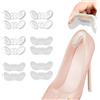 KASESSS 6 Paia Gel Cuscinetti per Scarpe, Solette Scarpe Ridurre Numero, Autoadesiva Proteggi Tallone per Scarpe, Salva Tallone per Scarpe, Trasparente Salva Tallone Impediscono ai Talloni di Sfregare