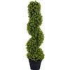 HOMCOM Pianta Finta di Eucalipto a Spirale con Vaso Incluso per Interno ed Esterno, Altezza 90 cm, Verde