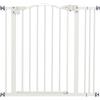 PawHut Cancelletto per Cani Estensibile con 2 Blocchi e Chiusura Automatica, in Metallo e Plastica, 74-87x78 cm, Bianco