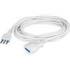 yefix Prolunga Elettrica 10 Metri con Presa Bipasso 10/16A, 1500W, 150V, Bianca
