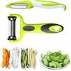 Cerioll Pela Verdure Professionale, Acciaio Inox Peeler di Frutta, Pelapatate, 3 Pezzi Pelapatate Multifunzione 3 in 1, Pelapatate Professionale, Pelapatate in Acciaio Inox, Pela Patate e Verdure, Pelaverdura