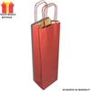 Boooh.it BUSTE REGALO ROSSA DI CARTA CON MANICO PER BOTTIGLIE VINO E SPUMANTE - MISURE 8 X 39 | SFUSE O CONFEZIONE COMPLETA
