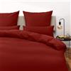 Blumtal Copripiumino 240 x 260 cm in microfibra con 2 federe 65 x 65 cm - Parure da letto 240 x 260 2 persone per materasso 160/180 x 200, Basic, certificato Oeko-Tex - Rosso Aurora