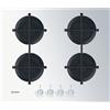 Indesit Piano Cottura 4 Fuochi a gas da Incasso Larghezza 60 cm in Vetro colore Bianco - ING 61T/WH